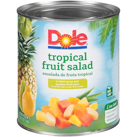 Dole Tropical Fruit Salad In Light Syrup 100 oz., PK6 PK6 09082